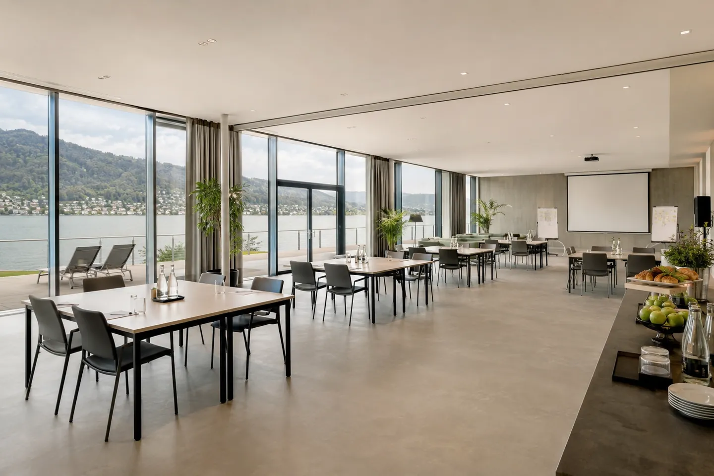 Seminar room overlooking the lake